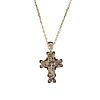 2.02 cts in Diamonds 14/18kt Gold Cross Pendant Necklace 