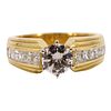 18k gold Engagement Ring with 0.78 cts center Diamond