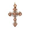 Victorian 18k Gold & Diamonds Cross Pendant