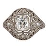 Art Deco Platinum Ring with  Diamonds
