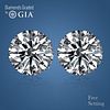6.02 carat diamond pair Round cut Diamond GIA Graded 1) 3.01 ct, Color E, VS1 2) 3.01 ct, Color E, VS1. Appraised Value: $564,200 