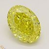 1.02 ct, Natural Fancy Vivid Yellow Even Color, SI1, Oval cut Diamond (GIA Graded), Appraised Value: $31,200 