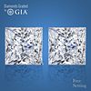 4.40 carat diamond pair Princess cut Diamond GIA Graded 1) 2.20 ct, Color I, VS1 2) 2.20 ct, Color I, VS1. Appraised Value: $101,800 