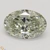 1.70 ct, Natural Fancy Grayish Yellowish Green Even Color, VS2, Chameleon Oval cut Diamond (GIA Graded), Appraised Value: $97,000 