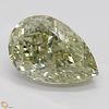1.71 ct, Natural Fancy Grayish Greenish Yellow Even Color, VS1, Pear cut Diamond (GIA Graded), Appraised Value: $21,800 