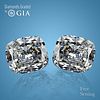 5.01 carat diamond pair Cushion cut Diamond GIA Graded 1) 2.50 ct, Color F, VVS2 2) 2.51 ct, Color F, VVS2. Appraised Value: $202,800 