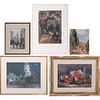 A Miscellaneous Collection of Framed Decorative Items by Various Artists, 20th Century,