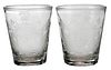 Pair of Glass Armorial Flip Glasses, Probably Dutch