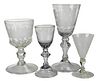 Four Engraved Glass Goblets, Probably Dutch