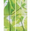 A Group of Four Decorative Glass Panels, 20th Century,