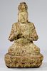 Large Carved Quan Yin Figure, 41"H