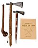 Two Pipe Tomahawks, with Book and Club
