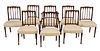 Set of Eight New York Federal Mahogany Dining Chairs