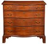 New England Federal Inlaid Serpentine Chest of Drawers