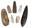 Seven Stone Tools, Flint, and Arrowheads
