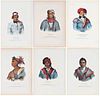 Six McKenney and Hall Native American Prints 