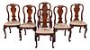 Set of Six George II Carved Mahogany Dining Chairs