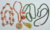 Chinese Carved and/or Beaded Necklaces