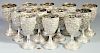 12 Baltimore Sterling Silver Repousse Goblets