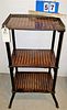 19TH C INLAID 3 TIER STAND 32"H X 16"W X 11 1/2"D