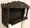 19TH C CARVED WOODEN WALL SHELF 15 1/2"H X 29 1/2"W X 7"D CORDTS MANSION