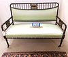 VICT FAUX BAMBOO SETTEE 35"H X 50 1/4"W X 20"D CORDTS MANSION