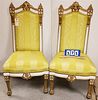 PR C1890 PTD AND PARCEL GILT CHAIRS 43" CORDTS MANSION