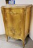 C1890 GILTWOOD MARBLE TOP MUSIC CABINET 48 1/2"H X 28 1/2"W X 26 1/2"D CORDTS MANSION