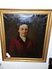 FRAMED 19TH C O/C PORTRAIT OF A WOMAN 30" X 25" CORDTS MANSION