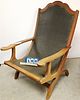 MAHOG ARMCHAIR W/ LEATHER UPHOLS 39 1/2"H X 27"W CORDTS MANSION
