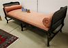MAHOG FRAME DAY BED W/CANED PANELS 30-1/2"H X 77-1/2"W X 31"D