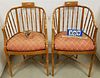 PR STICKLEY FAUX BAMBOO ARMCHAIRS