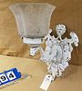 CAST BRONZE SCONCE 13 1/4"H X 8 1/4" W/ SHADE CORDTS MANSION