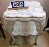 PTD 2 TIER MARBLE TOP TABLE 27 1/2"H X 23"W X CORDTS MANSION
