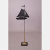 A Painted Metal Sailboat Weathervane, 20th Century.