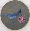 Morris Graves ''Hen Blue Jay with Pomegranate'' 1979