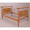 An American Tiger Maple Bed, 19th/20th Century,