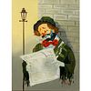 M. Dillon, Oil Painting on Canvas, Clown Reading Paper