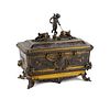 19th C French Neoclassical Bronze Jewelry Casket