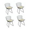 (4) Set of Bertoia Wire Chairs with Cushions