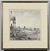 Giovanni Antonio Canaletto drypoint etching