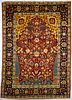 Antique Persian Isphahan rug, 4'6" x 6'5"