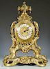 Louis XV Style Gilt Bronze Mantel Clock