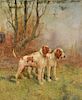 English Pointers Oil on Canvas