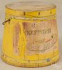 Painted Keystone Mince Meat bucket, 19th c., retaining on old mustard surface, 10 1/4'' h.