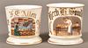 Two Antique China Occupational Shaving Mugs.