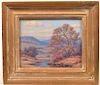 Francis Dixon Oil on Board Landscape Painting.