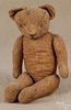 Jointed mohair teddy bear, early 20th c., 18'' h.