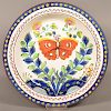 Gaudy Dutch Butterfly Pattern China Plate.