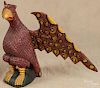 Daniel Strawser, carved and painted eagle, initialed and dated '75, 15'' h., 21 1/2'' w.